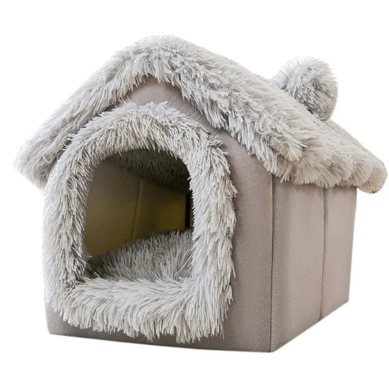 Niche d'Intérieur pour Chien Moelleuse à Toit Doux 6 Coloris