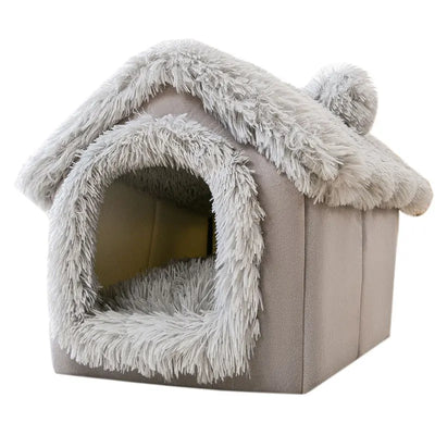 Niche d'Intérieur pour Chien Moelleuse à Toit Doux 6 Coloris