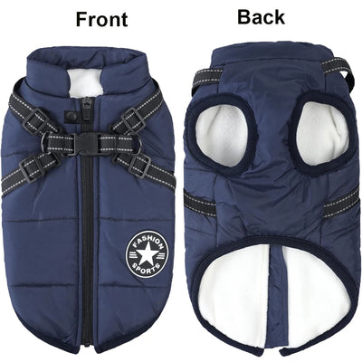 Manteau Polaire Hiver Harnais Intégré Chien