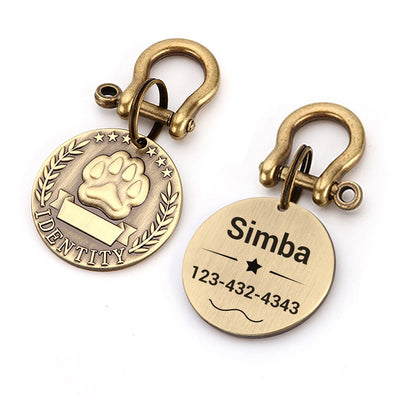 Médaille Adresse Personnalisée Gravée pour Chien