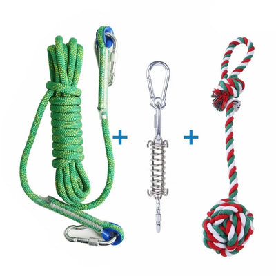 Spring Pole Chien Kit Corde 5 m avec Jouet à Tirer
