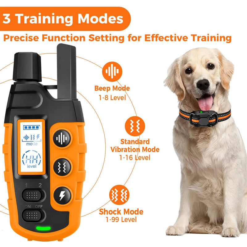Collier Dressage 3300ft Étanche Choc Vibration Gros Chien