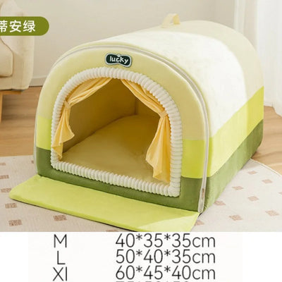 Niche d'Intérieur pour Chien Cabane en Arche Petit Chien 3 Tailles