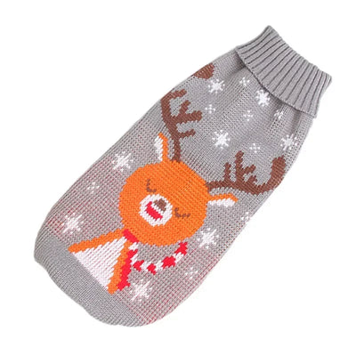 Pull de Noël Tricoté Renne Chien Golden Retriever