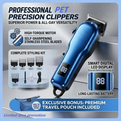 Tondeuse pour Chien Professionnelle Sans Fil 250 min LCD