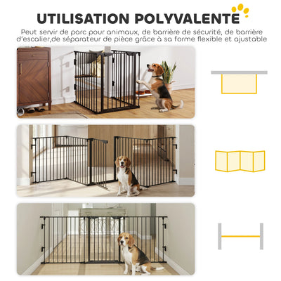 Barrière de Sécurité Modulable PawHut 300 cm pour Chien