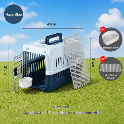 Cage de Transport Chien Avion Portable Aérée
