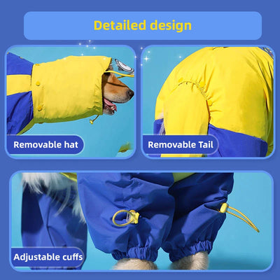 Manteau Imperméable pour Chien Combinaison Capuche 3XL à 7XL