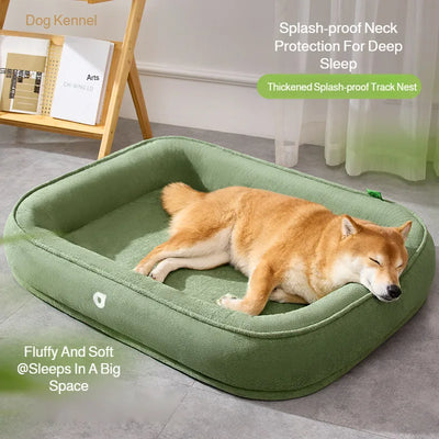 Panier Ovale Double Face Polaire Douce pour Gros Chien