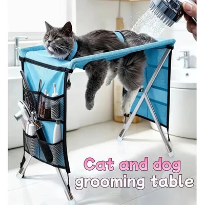 Table de Toilettage Pliable Hamac Petit Chien et Chat