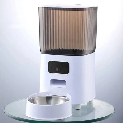 Distributeur de Croquettes 5 L Message Vocal Vidéo Double Bol