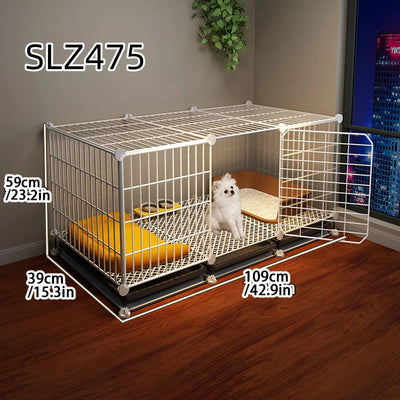 Cage pour Chien Intérieur Petite Taille avec Zone Toilette