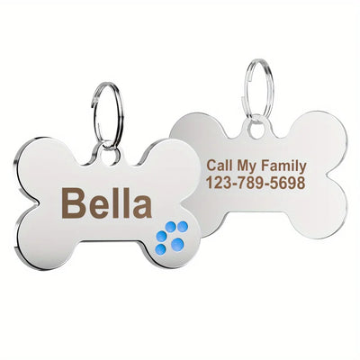 Médaille Gravée Motif Patte pour Chien