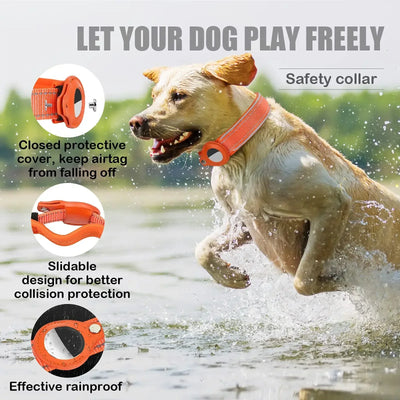 Collier pour Traceur GPS Rembourré Réfléchissant Grand Chien