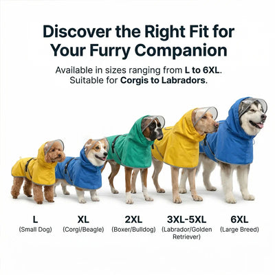 Manteau Imperméable Chien Visière Réfléchissant du L au 6XL
