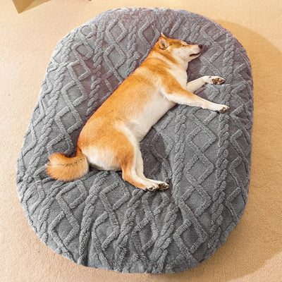 Panier Ovale Matelassé Déhoussable Apaisant Chien 17 kg
