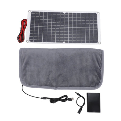Coussin Chauffant Solaire Portable pour Chien Batterie Intégrée