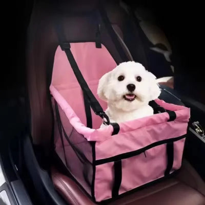 Siège de Voiture Rehausseur Pliable pour Petit Chien avec Sangle