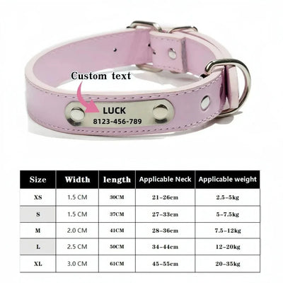 Collier Cuir Personnalisé Gravé pour Chien
