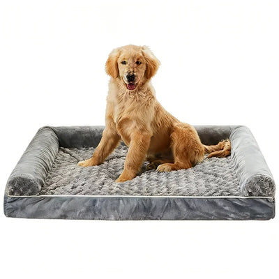 Canapé Orthopédique pour Chien Mémoire de Forme Rebords Lavable