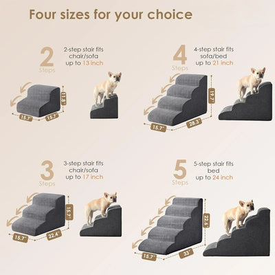 Escalier pour Chien Mousse Haute Densité Pente Douce Lit Haut