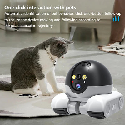 Caméra pour Chien Robot Mobile 1080P WiFi Application Télécommande