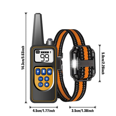 Collier Électrique de Dressage Télécommande Étanche IP67 3 Chiens