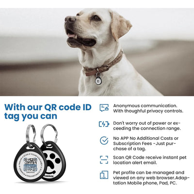 Médaille QR Code Chien avec Profil en Ligne