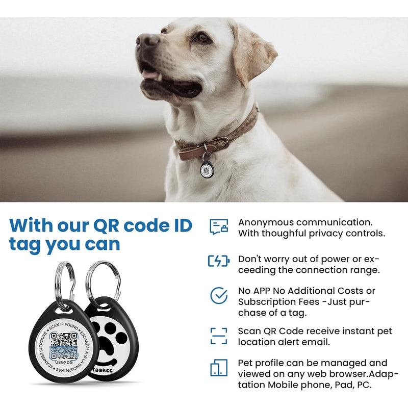 Médaille QR Code Chien avec Profil en Ligne