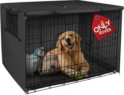 Housse pour Cage à Chien Métallique Polyester Noir