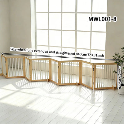 Barrière Pliable en Bois pour Chien Sans Perçage 58 cm
