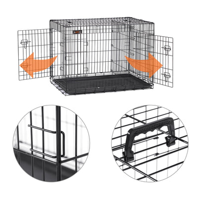 Cage pour Chien Feandrea Pliable 2 Portes 122 cm