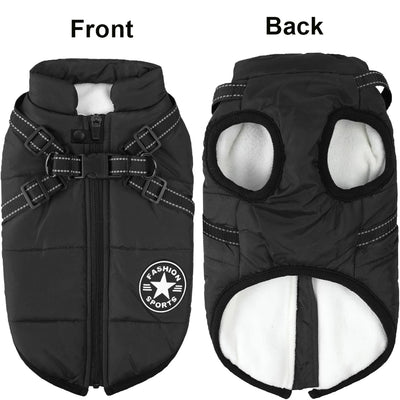 Manteau Polaire Hiver Harnais Intégré Chien