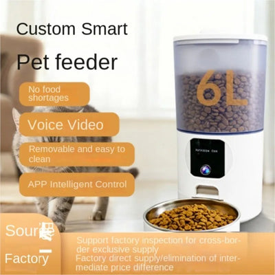 Distributeur de Croquettes Connecté 6 L Caméra et Interphone