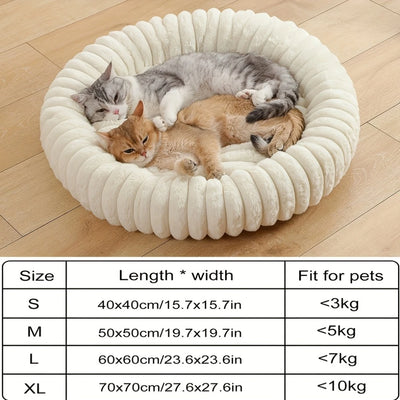 Panier Rond Ultra Doux Petit Chien et Chat