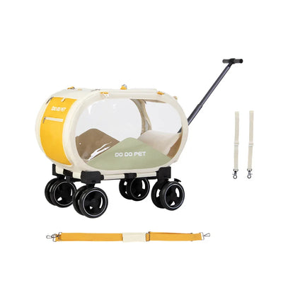 Valise de Transport pour Chien et Chat Pliable à Roulettes