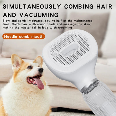 Brosse Chien Soufflante 4 en 1, Séchage Air Frais