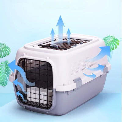 Cage de Transport Petit Chien et Chat Portable Ventilée