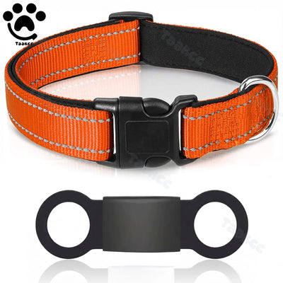 Collier Rembourré Réfléchissant Gravé Nom Chien