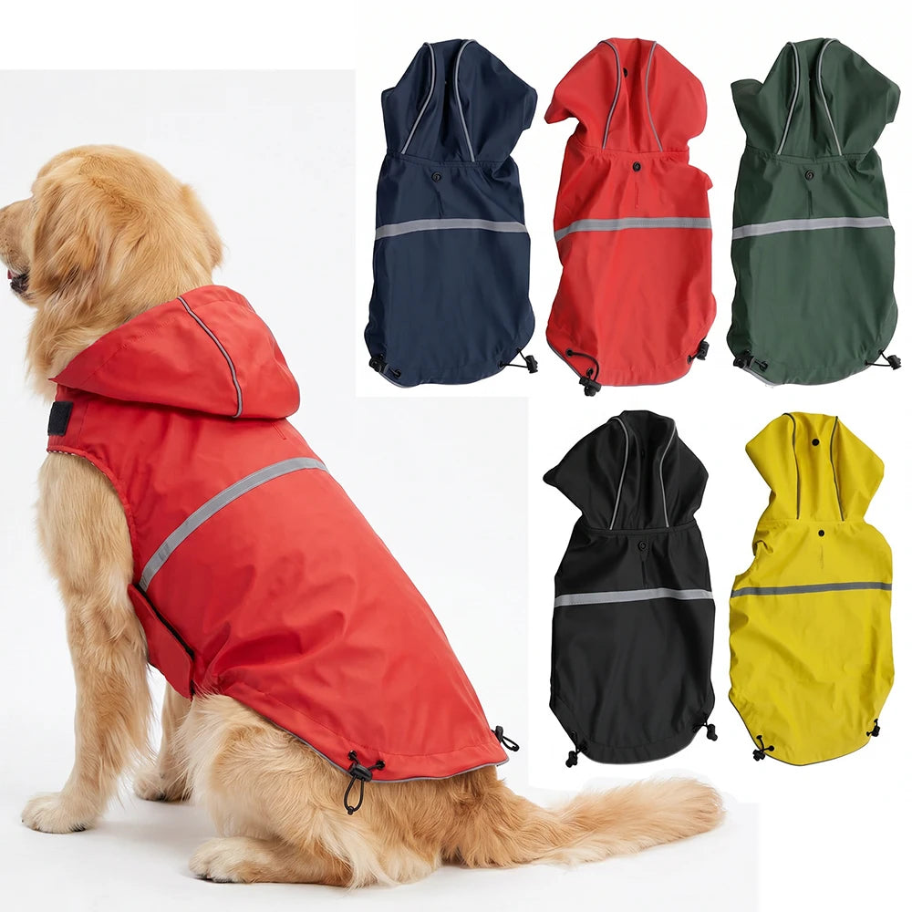 Poncho Imperméable Réfléchissant Chien à Capuche