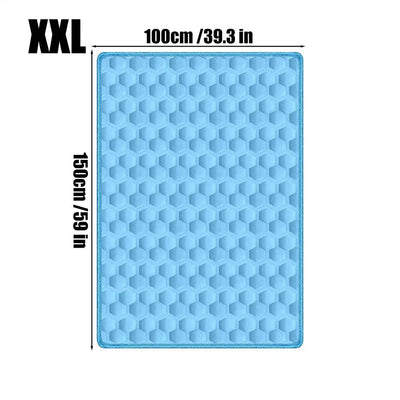 Tapis Rafraîchissant Grand Format pour Chien, Bleu, du S au 2XL