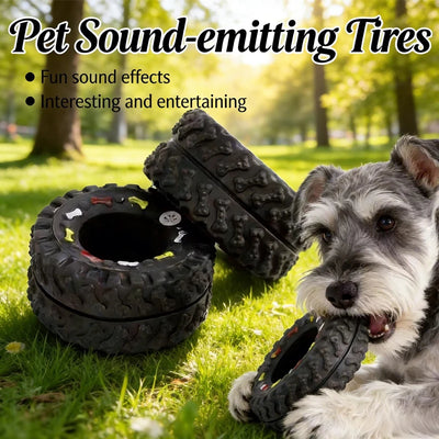 Jouet Indestructible Pneu Sonore à Mâcher Gros Chien