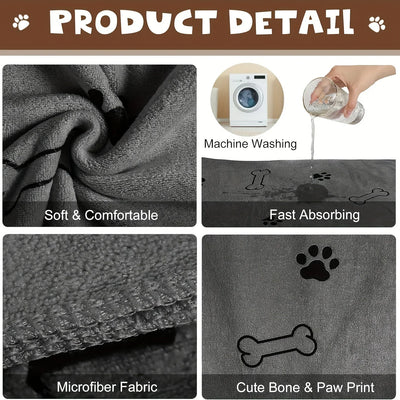 Serviette Microfibre Séchage Rapide pour Chien