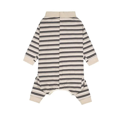 Pyjama pour Chien Rayé Combinaison Intégrale Grand Chien