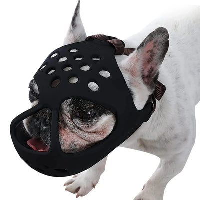 Muselière Chien Museau Court Silicone Bouledogue
