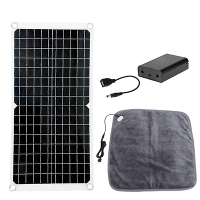 Coussin Chauffant Solaire Portable pour Chien Batterie Intégrée