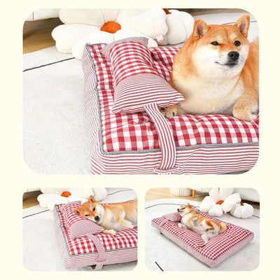 Matelas Moelleux pour Chien avec Oreiller