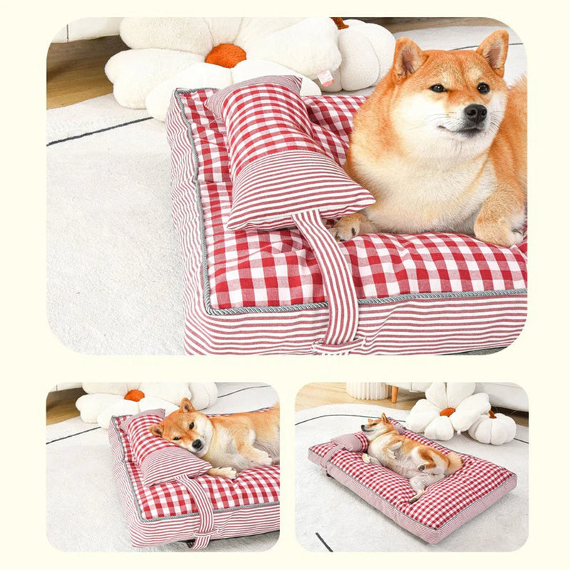 Matelas Moelleux pour Chien avec Oreiller