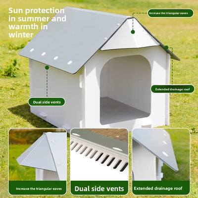 Niche Chien Extérieur en Plastique Ventilée 3 Tailles