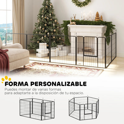 Parc pour Chien PawHut 6 Panneaux Pliable 80 cm